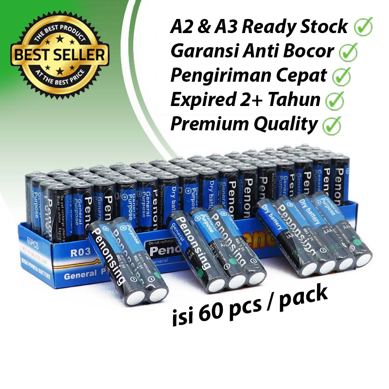 Baterai Penonsing aa aaa 60 pcs 4